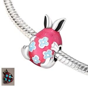 S925 Luminous Easter Egg Bunny Charm Pandora Style